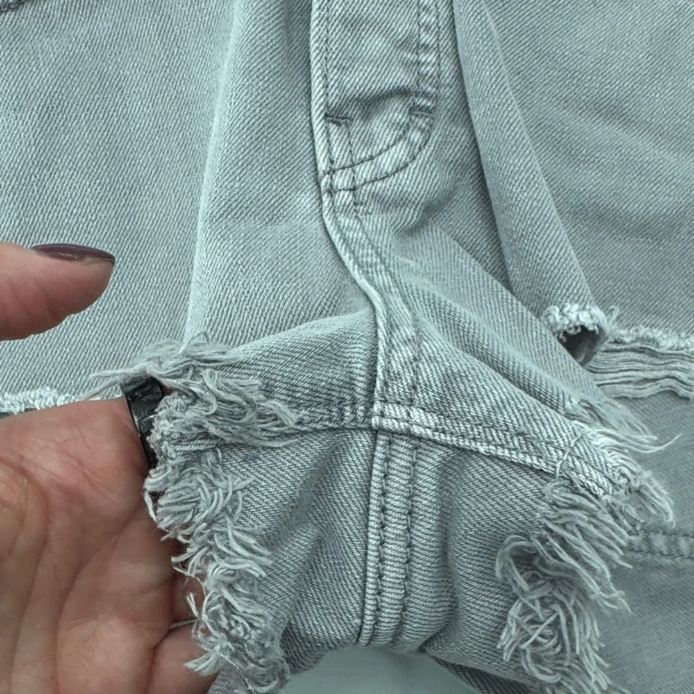 Free people Gray Denim Shorts size 26 no stretch